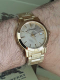 Burberry The City Gold Dial Gold Steel Strap Watch for Men - BU9038 Buy Now By Burberry