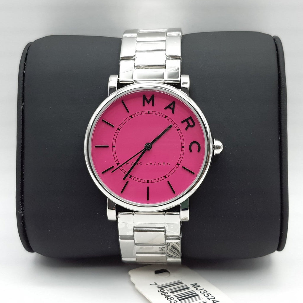 Marc Jacobs Roxy Pink Dial Silver Steel Strap Watch for Women - MJ3528 Buy Now By Marc Jacobs