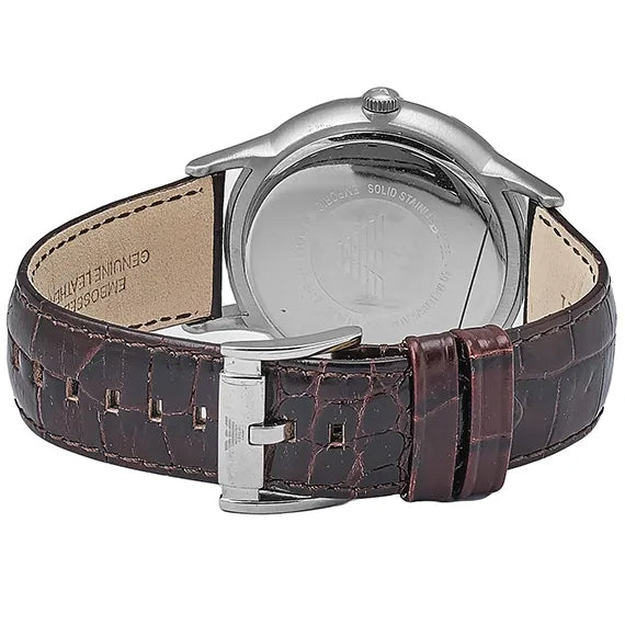 Emporio Armani Renato Classic Brown Dial Brown Leather Strap Watch For Men - AR2413 Buy Now By Emporio Armani