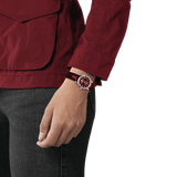 Tissot Carson Premium Lady Maroon Dial Maroon Leather Strap Watch For Women - T122.210.16.373.00 Buy Now By Tissot