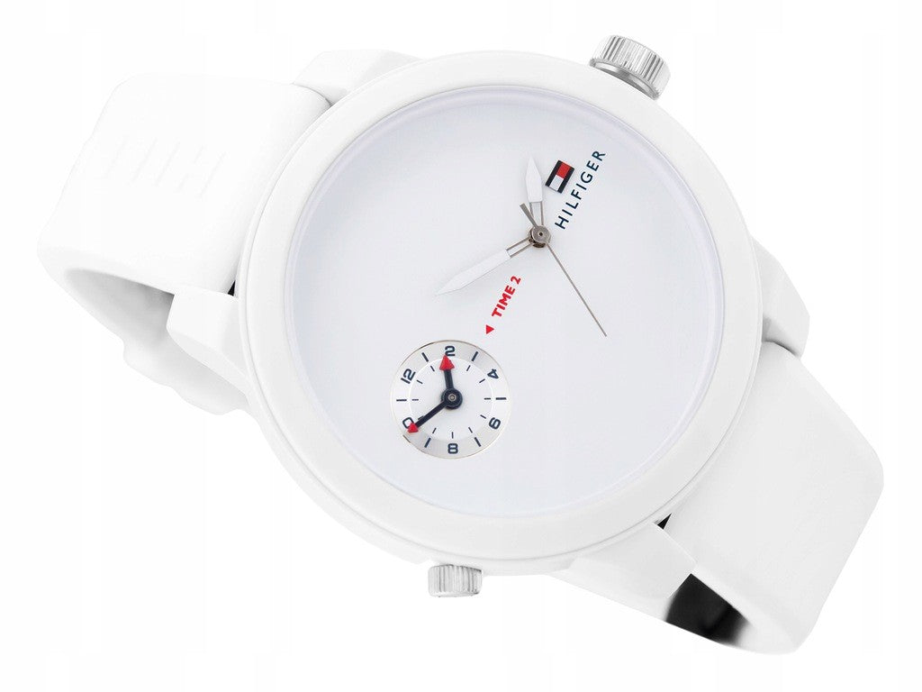 Tommy Hilfiger Denim White Dial White Rubber Strap Watch for Men - 1791324 Buy Now By Tommy Hilfiger