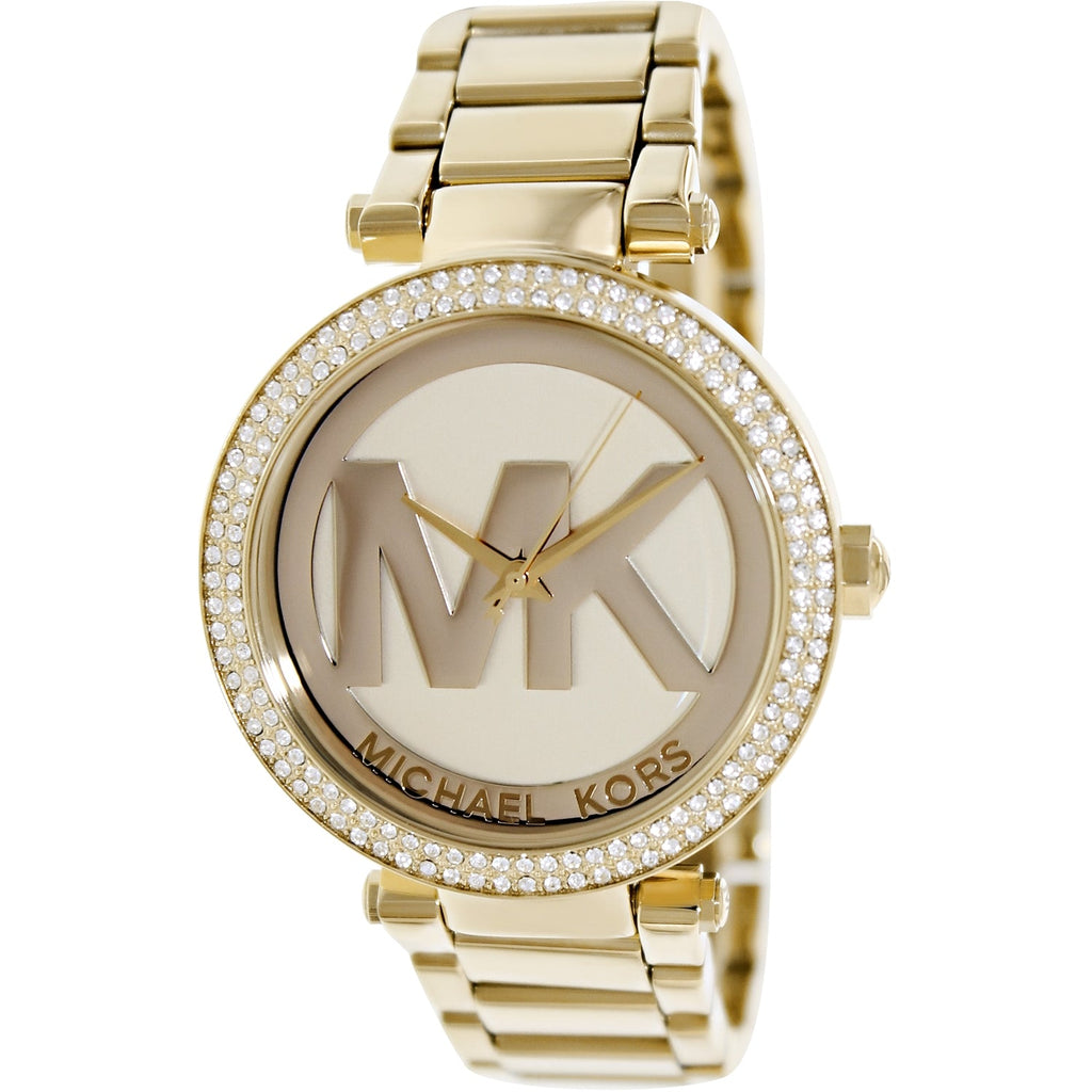Michael Kors Parker Diamonds Gold Dial Gold Steel Strap Watch for Women - MK5784 Buy Now By Michael Kors