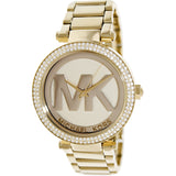 Michael Kors Parker Diamonds Gold Dial Gold Steel Strap Watch for Women - MK5784 Buy Now By Michael Kors