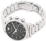 Emporio Armani Chronograph Black Dial Silver Steel Strap Watch For Men - AR1853 Buy Now By Emporio Armani