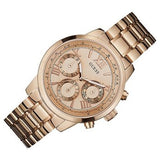 Guess Sunrise Quartz Rose Gold Dial Rose Gold Steel Strap Watch For Women - W0330L2 Buy Now By Guess