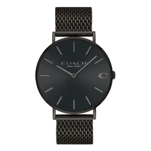 Coach Charles Black Dial Black Mesh Bracelet Watch for Men - 14602148 Buy Now By Coach