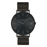 Coach Charles Black Dial Black Mesh Bracelet Watch for Men - 14602148 Buy Now By Coach