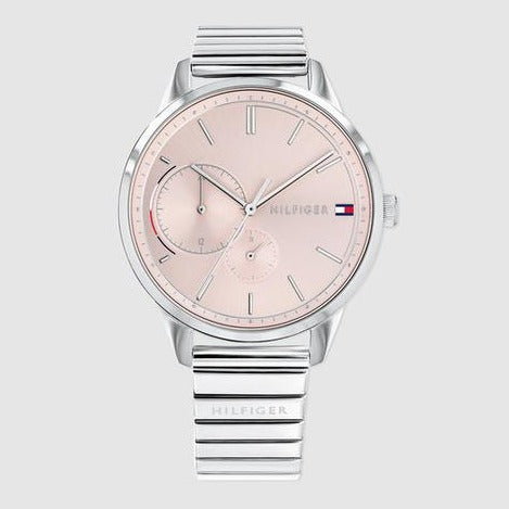 Tommy Hilfiger Brooke Pink Dial Silver Steel Strap Watch for Women - 1782020 Buy Now By Tommy Hilfiger