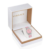 Versace Audrey Quartz White Dial Pink Leather Strap Watch for Women - VELR00119 Buy Now By Versace