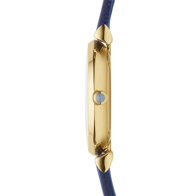 Emporio Armani Gianni T Bar Blue Dial Blue Leather Strap Watch For Women - AR1875 Buy Now By Emporio Armani