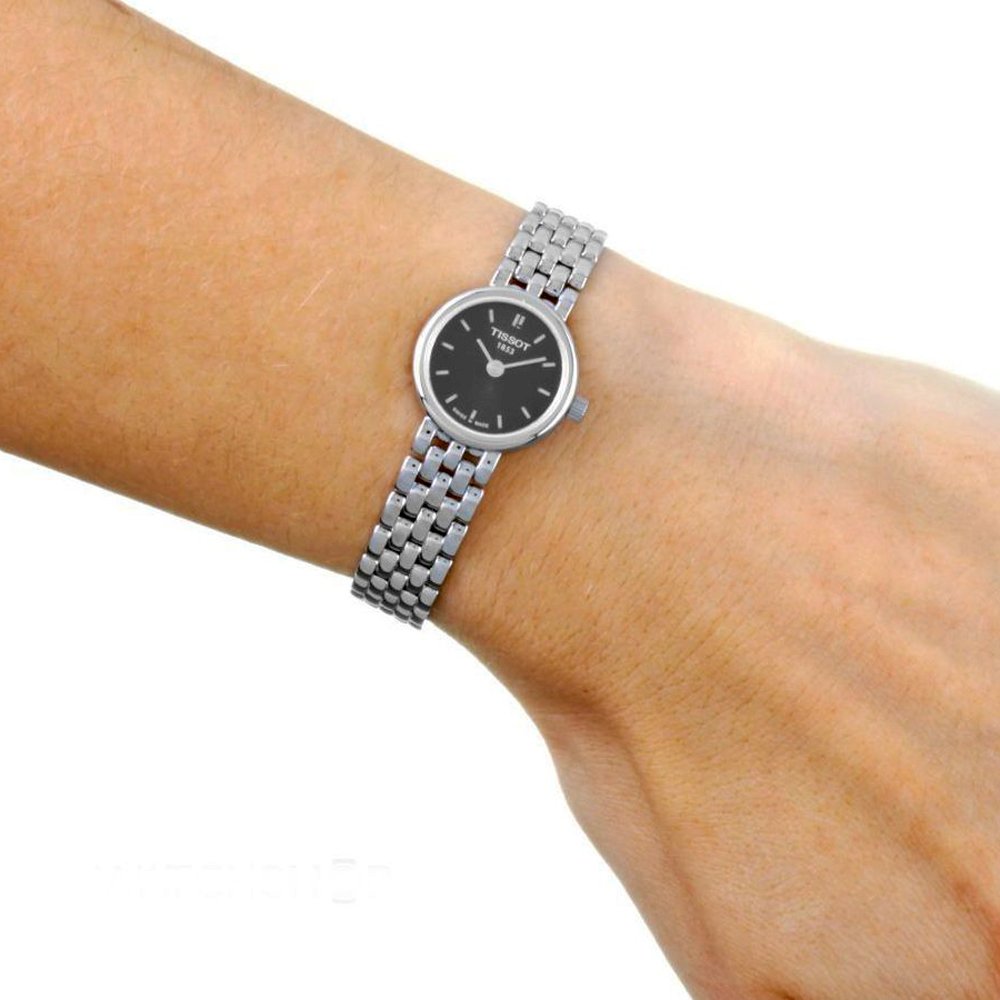 Tissot T Lady Lovely Black Dial Silver Steel Strap Watch For Women - T058.009.11.051.00 Buy Now By Tissot
