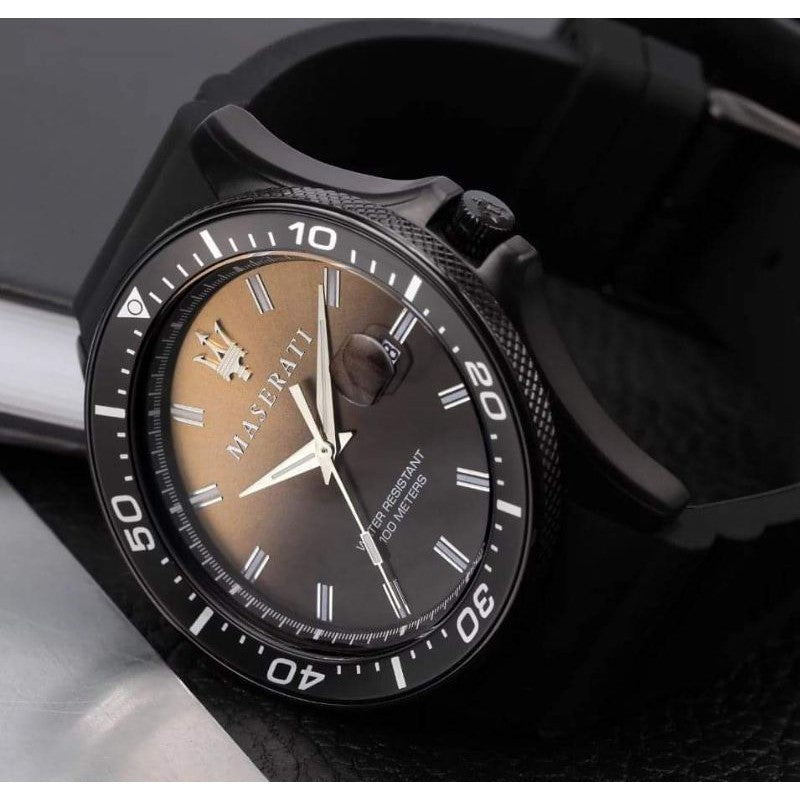 Maserati SFIDA Quartz Black Dial Black Rubber Strap Watch For Men - R8851140001 Buy Now By Maserati