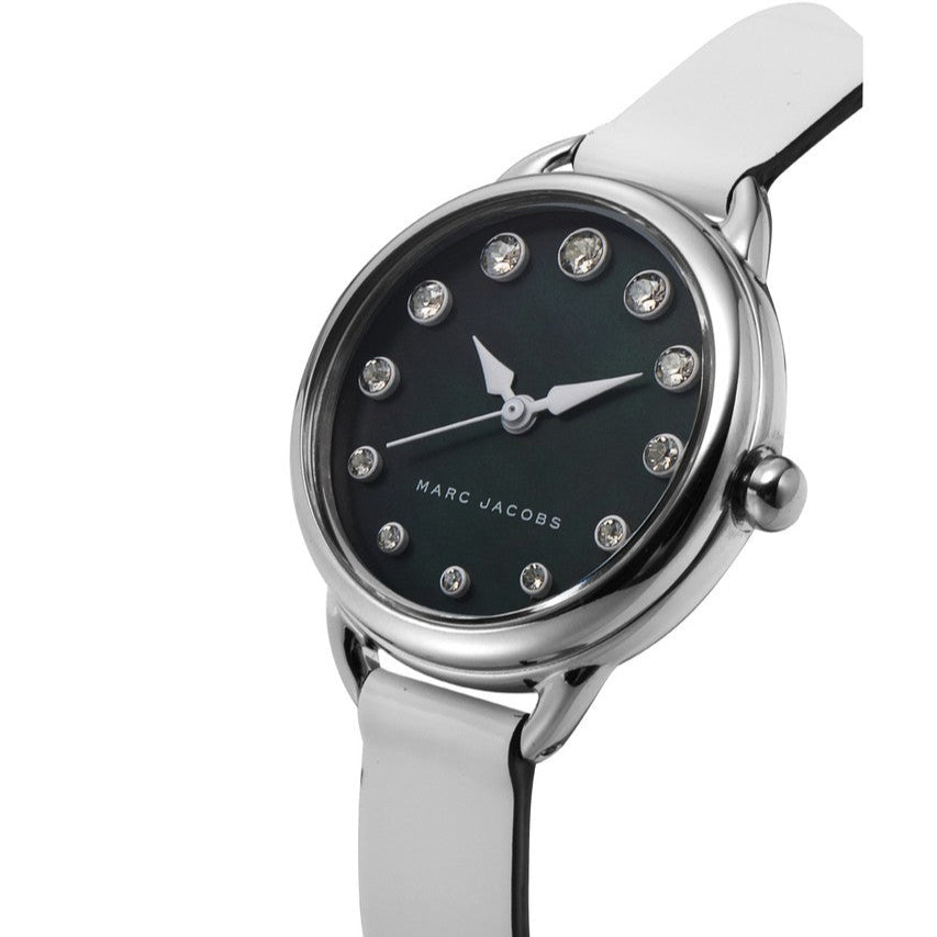 Marc Jacobs Betty Mother of Pearl Black Dial White Leather Strap Watch for Women - MJ1512 Buy Now By Marc Jacobs