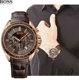 Hugo Boss Driver Chronograph Brown Dial Brown Leather Strap Watch For Men - HB1513093 Buy Now By Hugo Boss