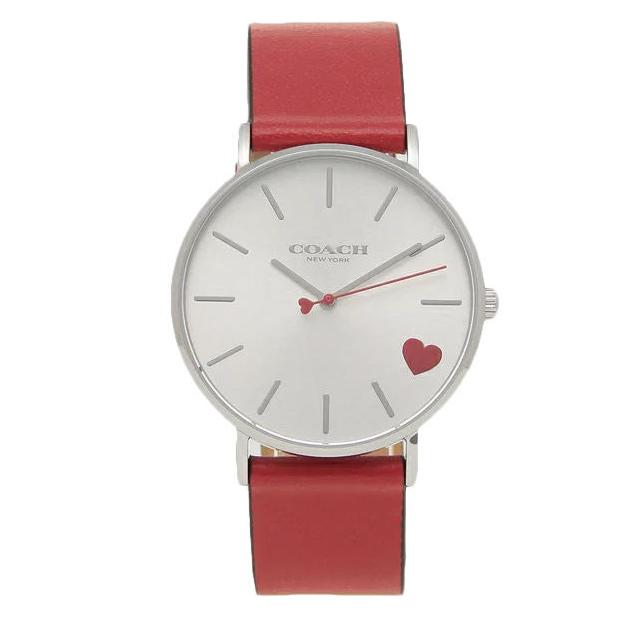 Coach Perry Silver Dial Red Leather Strap Watch for Women - 14503515 Buy Now By Coach
