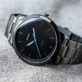 Fossil The Minimalist Black Dial Black Steel Strap Watch for Men - FS5308 Buy Now By Fossil