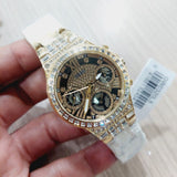 Guess Moonlight Diamonds Gold Dial Gold Steel Strap Watch for Women - GW0320L5 Buy Now By Guess