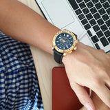 Versace Casual Chronograph Blue Dial Blue Leather Strap Watch for Men - VERG004-18 Buy Now By Versace