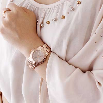 Marc Jacobs Amy Glitz Brown Dial Rose Gold Steel Strap Watch for Women - MBM3221 Buy Now By Marc Jacobs