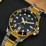 Tissot Seastar 1000 Black Dial Two Tone Steel Strap Watch for Women - T120.210.22.051.00