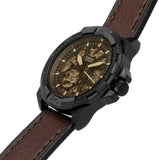 Fossil Bronson Automatic Skeleton Black Dial Brown Leather Strap Watch for Men - ME3219 Buy Now By Fossil