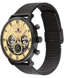 Tommy Hilfiger Legend Chronograph Gold Dial Black Mesh Bracelet Watch For Men - 1710568 Buy Now By Tommy Hilfiger