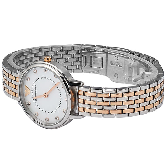 Emporio Armani Mother of Pearl Dial Two Tone Stainless Steel Watch For Women - AR11094 Buy Now By Emporio Armani