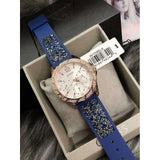 Guess Swirl Analog Quartz White Dial Blue Rubber Strap Watch for Women - W1096L4 Buy Now By Guess