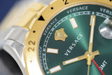 Versace Hellenyium GMT Green Dial Two Tone Steel Strap Watch for Men - V11050015 Buy Now By Versace