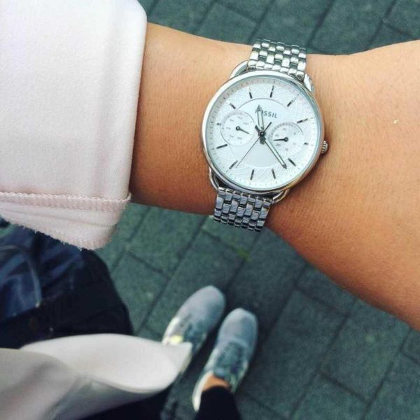 Fossil Tailor Silver Dial Silver Steel Strap Watch for Women - ES3712 Buy Now By Fossil