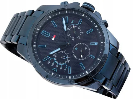 Tommy Hilfiger Decker Chronograph Blue Dial Blue Steel Strap Watch for Men - 1791560 Buy Now By Tommy Hilfiger