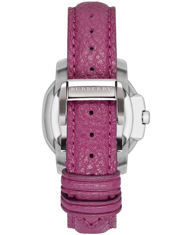 Burberry The Britain Pink Dial Pink Leather Strap Watch for Women - BBY1715 Buy Now By Burberry