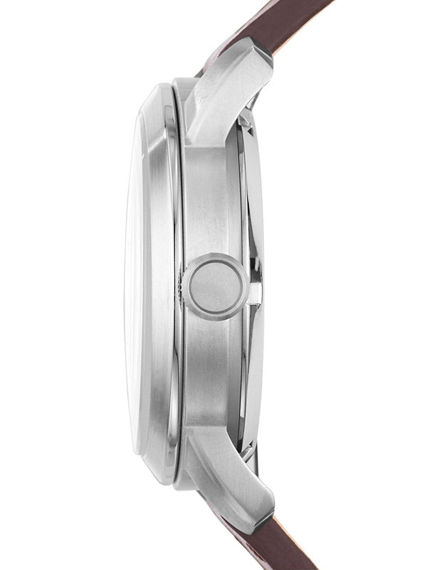 Fossil Pilot 54 Automatic Black Dial Brown Leather Strap Watch for Men - ME3118 Buy Now By Fossil