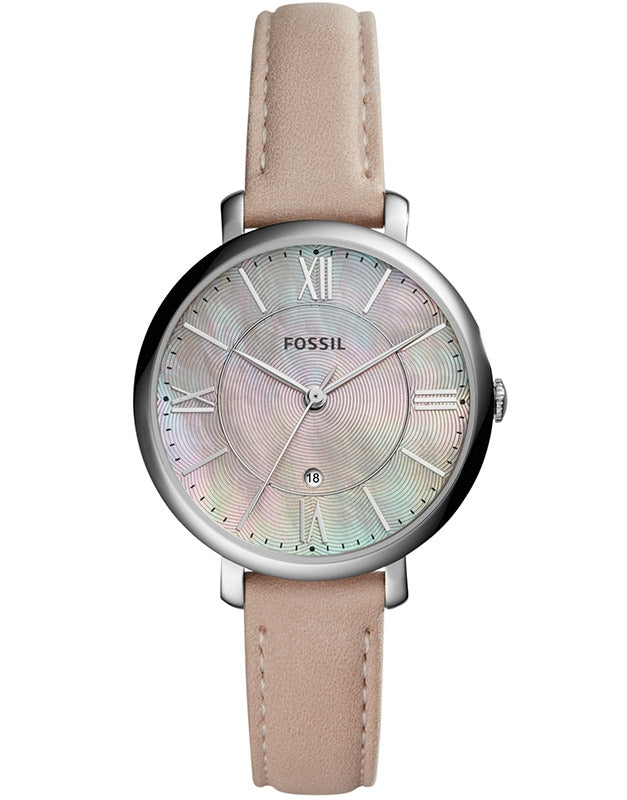 Fossil Jacqueline Blush Mother of Pearl Dial Pink Leather Strap Watch for Women - ES4151 Buy Now By Fossil