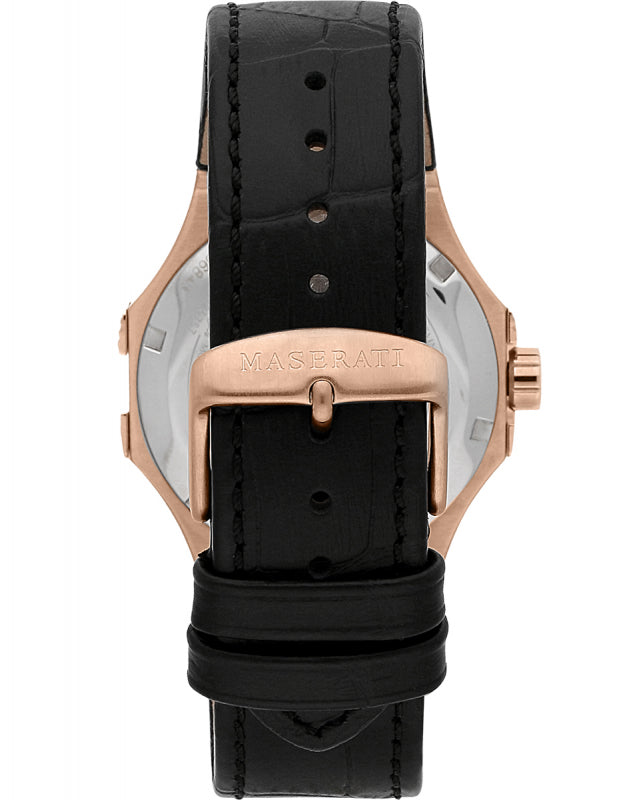 Maserati Potenza Automatic Skeleton Black Dial Black Leather Strap Watch For Men - R8821108039 Buy Now By Maserati