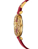 Versace Palazzo Empire Greca Red Dial Red Leather Strap Watch for Women - VEDV00319 Buy Now By Versace