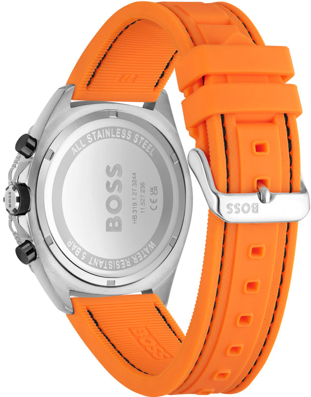 Hugo Boss Energy Chronograph Quartz Black Dial Orange Rubber Strap Watch For Men - 1513970 Buy Now By Hugo Boss