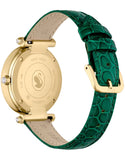 Swarovski Crystalline Wonder Silver Dial Green Leather Strap Watch for Women - 5656893 Buy Now By Swarovski