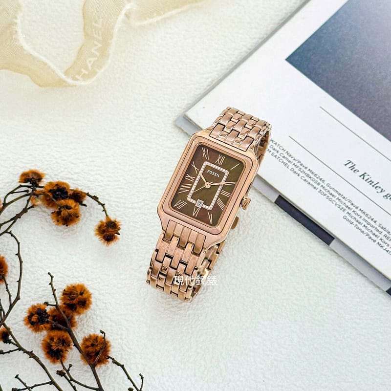 Fossil Raquel Three Hand Date Brown Dial Rose Gold Steel Strap Watch For Women - ES5323 Buy Now By Fossil