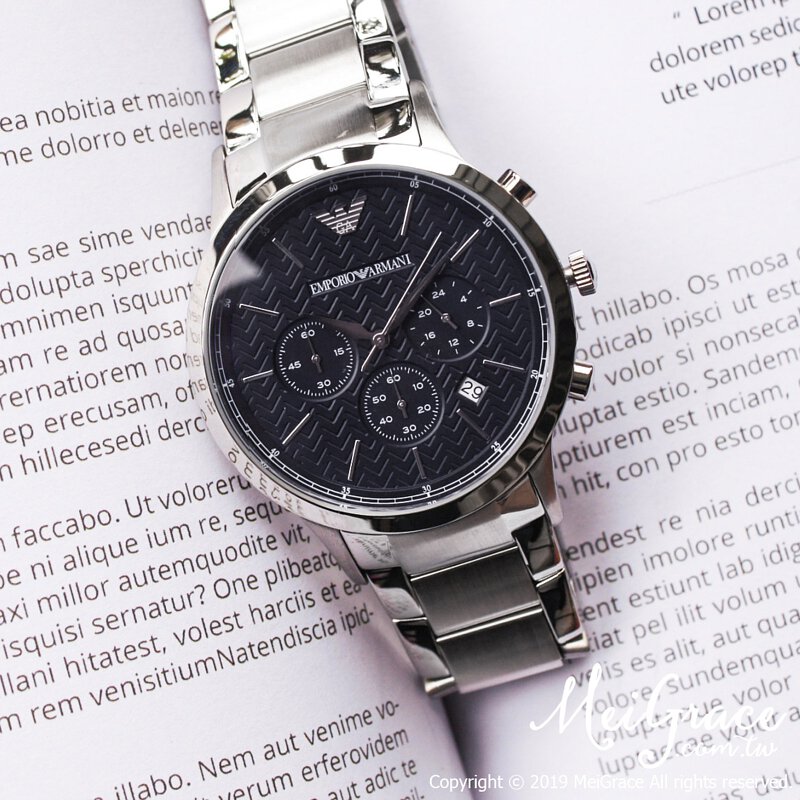 Emporio Armani Renato Chronograph Blue Dial Silver Steel Strap Watch For Men - AR2486 Buy Now By Emporio Armani