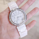 Michael Kors Parker White Dial White Leather Strap Watch for Women - MK5848 Buy Now By Michael Kors