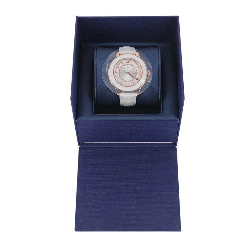Swarovski Octea Lux White Dial White Leather Strap Watch for Women - 5414416 Buy Now By Swarovski