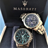 Maserati Successo Chronograph Blue Dial Black Steel Strap Watch For Men - R8873621005 Buy Now By Maserati