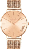 Coach Perry Rose Gold Dial Rose Gold Mesh Bracelet Watch for Women - 14503343 Buy Now By Coach