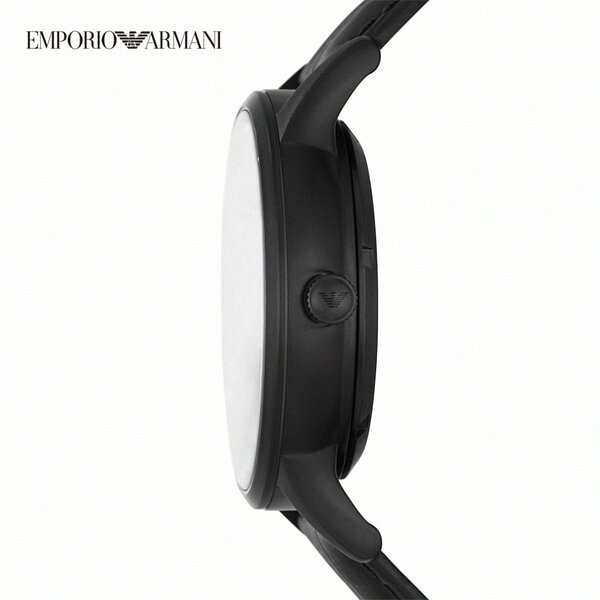 Emporio Armani Meccanico Automatic Black Dial Black Leather Strap Watch For Men - AR60042 Buy Now By Emporio Armani