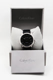 Calvin Klein Infinity Automatic Black Dial Black Leather Strap Watch for Men - K5S341C1 Buy Now By Calvin Klein