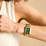 Fossil Raquel Three Hand Date Green Dial Gold Steel Strap Watch For Women - ES5341 Buy Now By Fossil