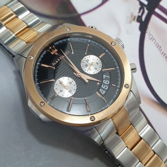 Maserati Circuito Chronograph Black Dial Two Tone Steel Strap Watch For Men - R8873627004 Buy Now By Maserati