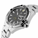 Tag Heuer Aquaracer Automatic Black Dial Silver Steel Strap Watch for Men - WAY2010.BA0927 Buy Now By Tag Heuer