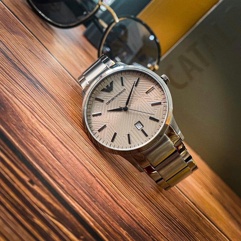 Emporio Armani Renato Quartz Grey Dial Grey Steel Strap Watch For Men - AR11120 Buy Now By Emporio Armani